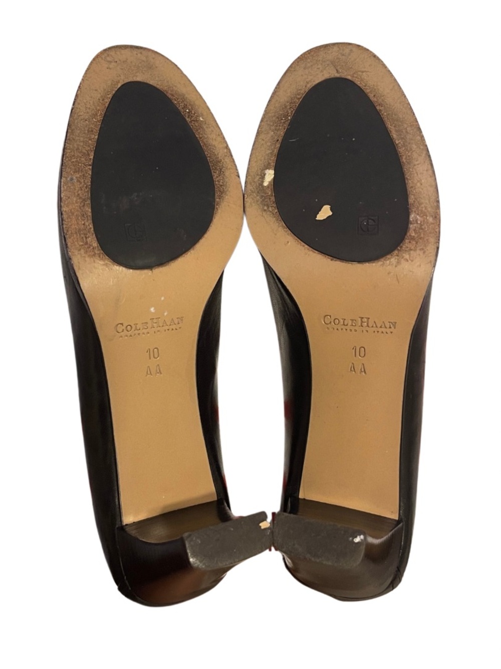 Cole Haan Women’s Black Leather Block Heel Loafer Pumps - Picture 7 of 7